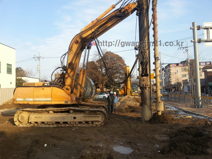 광양병원 신축 쉬트파일 가시설 공사 > 시공현장사진 | (주)광진건설
